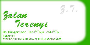 zalan terenyi business card